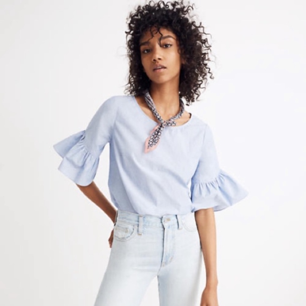 Madewell Ruffled Sleeve Top